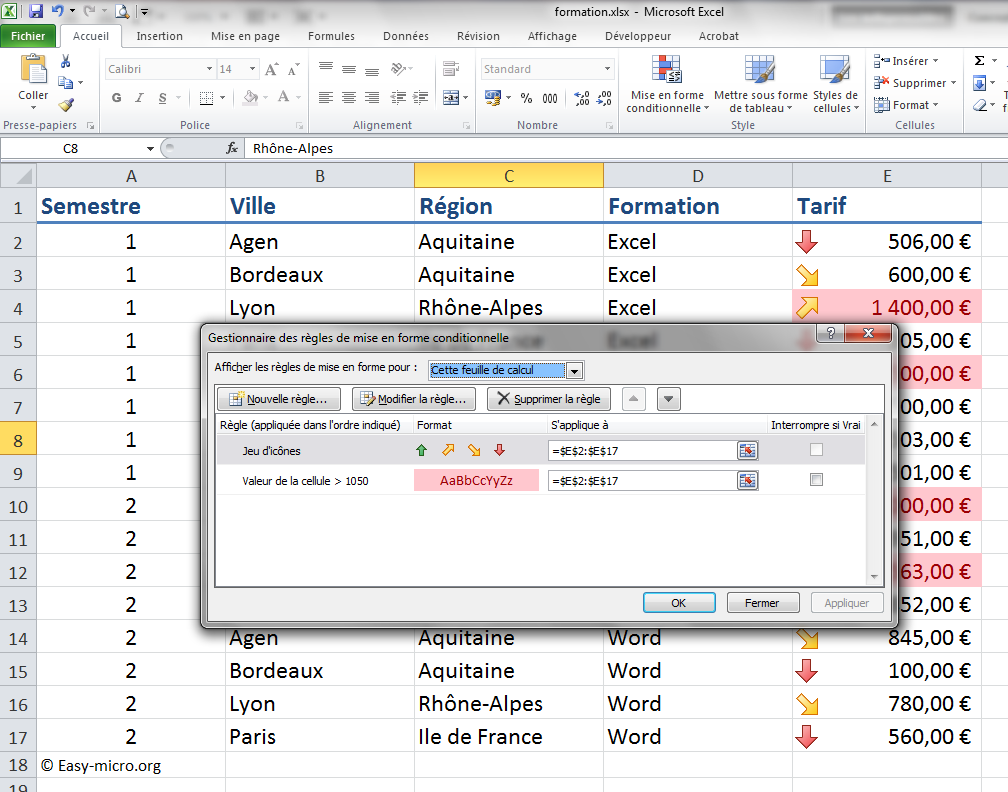 Tutoriel La Mise En Forme Conditionnelle Sur Excel Formule Excel Images And Photos Finder 3357