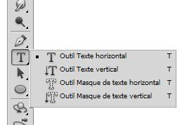 Photoshop outil texte